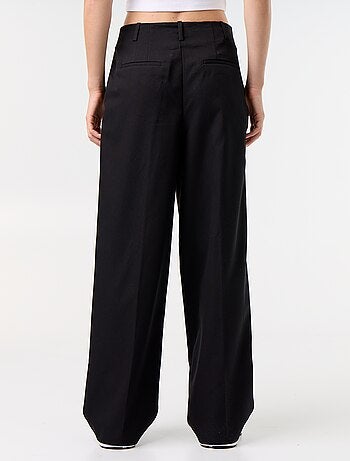 Pantalon large taille haute