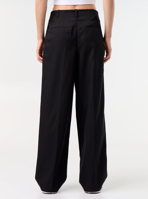 Pantalon large taille haute - Kiabi