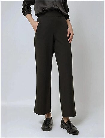 Pantalon large taille haute