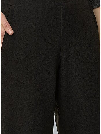 Pantalon large taille haute