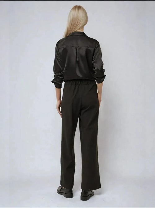 Pantalon large taille haute - Kiabi
