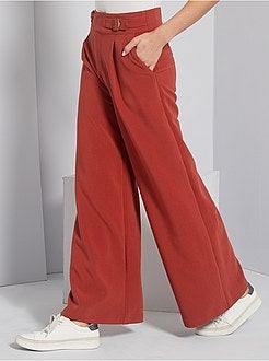 Pantalon large taille haute - Kiabi