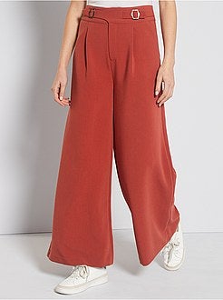 Pantalon large taille haute - Kiabi