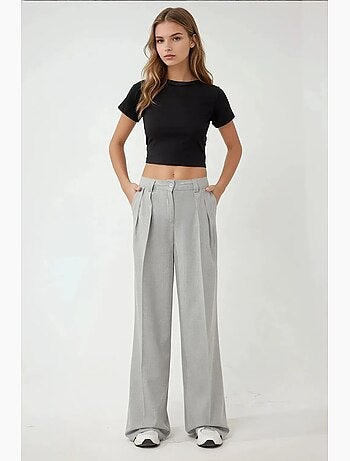Pantalon large taille haute style palazzo hiccup