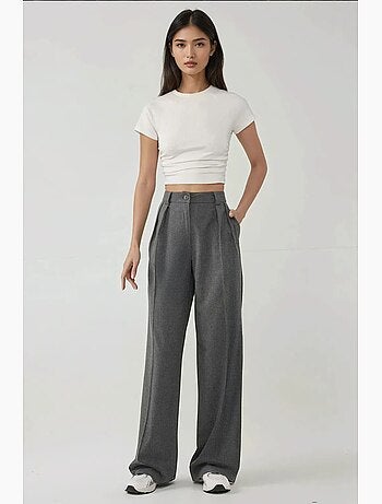 Pantalon large taille haute style palazzo hiccup