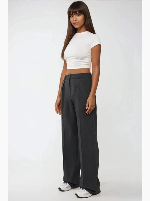 Pantalon large taille haute style palazzo hiccup - Kiabi