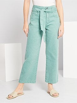 Pantalon large taille haute - Kiabi