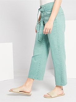 Pantalon large taille haute - Kiabi