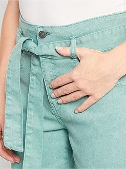 Pantalon large taille haute - Kiabi