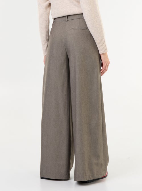 Pantalon large taille haute - Kiabi