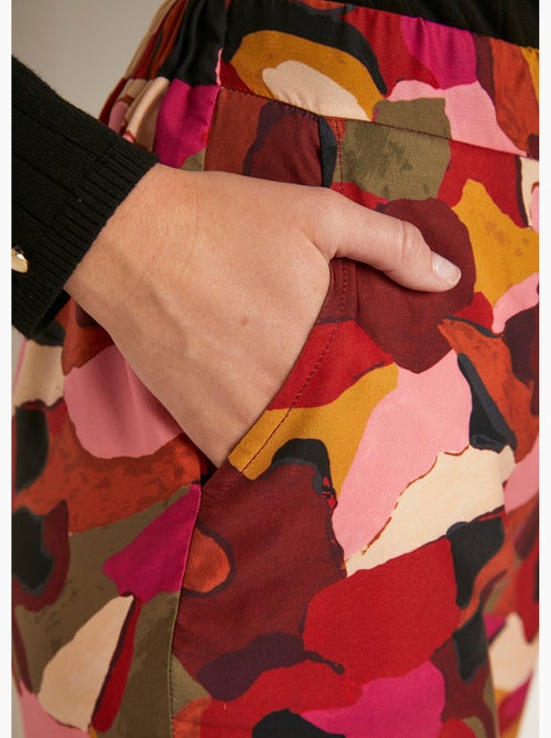 Pantalon large taille semi élastiquée imprimé - Afibel - Kiabi