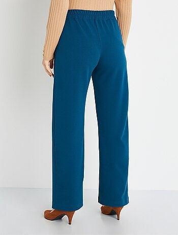 Pantalon large taille semi élastiquée uni - Afibel
