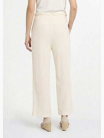 Pantalon large tendance, gaze de coton - AFIBEL