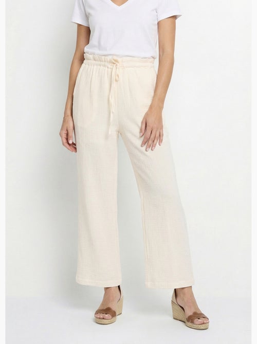 Pantalon large tendance, gaze de coton - AFIBEL - Kiabi Pantalon large tendance, gaze de coton - AFIBEL - Kiabi