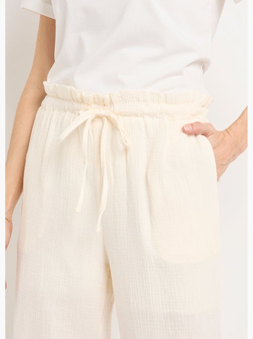 Pantalon large tendance, gaze de coton - AFIBEL - Kiabi Pantalon large tendance, gaze de coton - AFIBEL - Kiabi