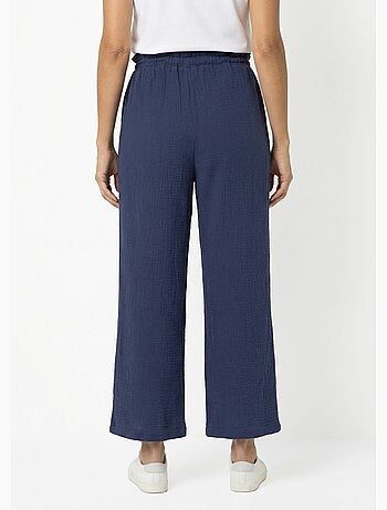 Pantalon large tendance, gaze de coton - AFIBEL