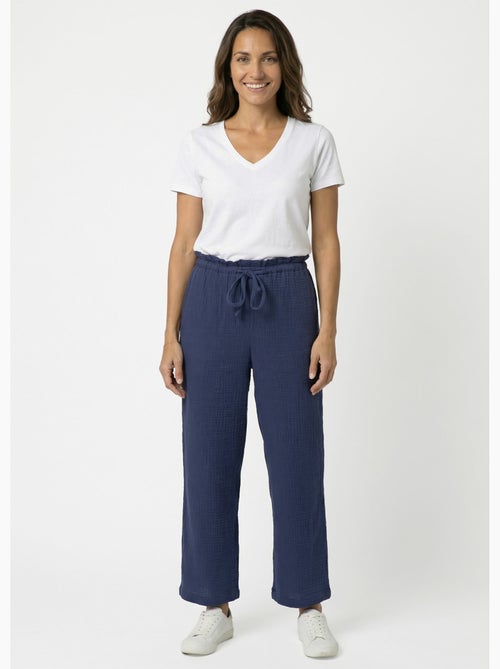 Pantalon large tendance, gaze de coton - AFIBEL - Kiabi Pantalon large tendance, gaze de coton - AFIBEL - Kiabi