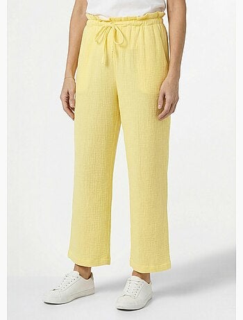 Pantalon large tendance, gaze de coton - AFIBEL