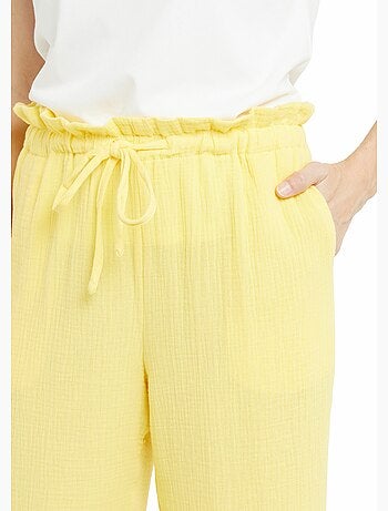 Pantalon large tendance, gaze de coton - AFIBEL
