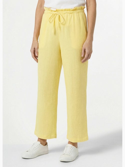 Pantalon large tendance, gaze de coton - AFIBEL - Kiabi