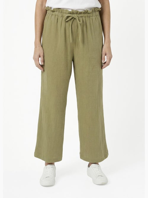 Pantalon large tendance, gaze de coton - AFIBEL - Kiabi