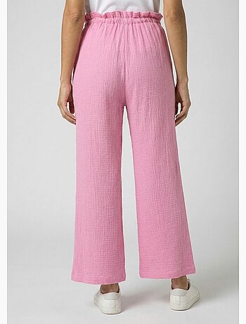 Pantalon large tendance, gaze de coton - AFIBEL