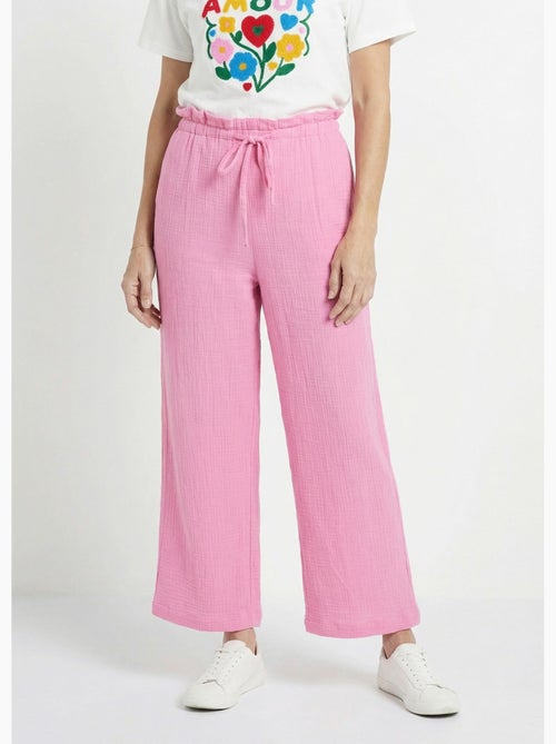 Pantalon large tendance, gaze de coton - AFIBEL - Kiabi