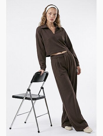 Pantalon large texturé doux hiccup