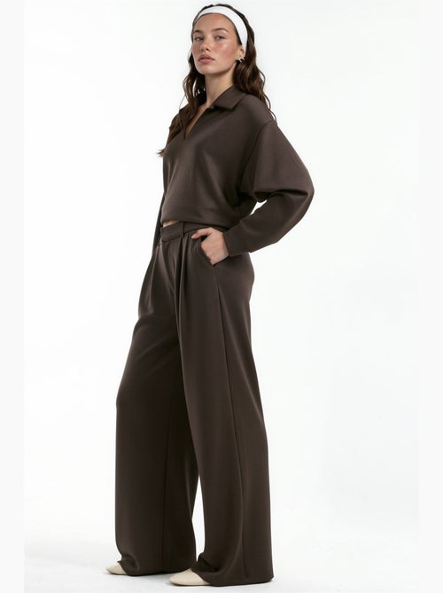 Pantalon large texturé doux hiccup - Kiabi