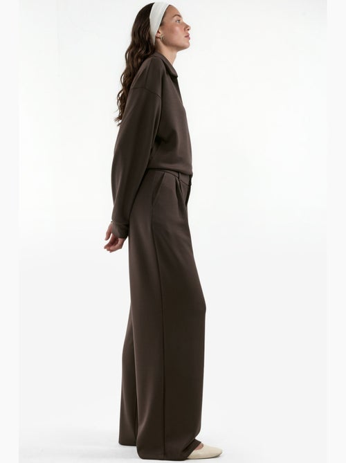 Pantalon large texturé doux hiccup - Kiabi
