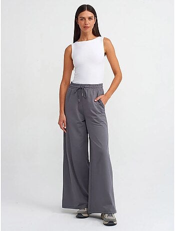 Pantalon large texturé en coton dilvin
