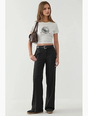 Pantalon large texturé hiccup