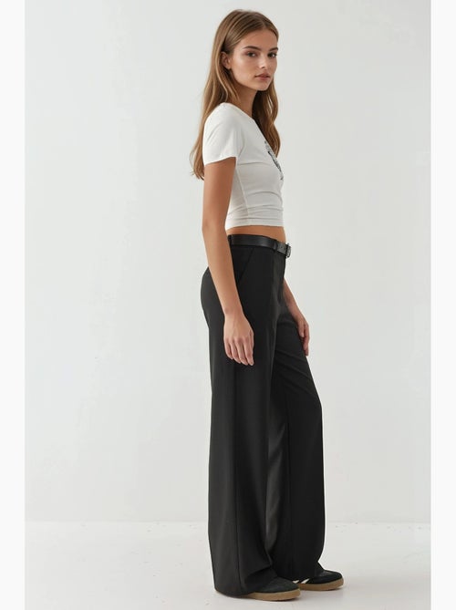 Pantalon large texturé hiccup - Kiabi Pantalon large texturé hiccup - Kiabi