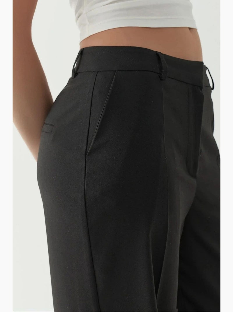 Pantalon large texturé hiccup Noir - Kiabi