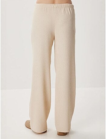 Pantalon large texturé taille haute istanbul