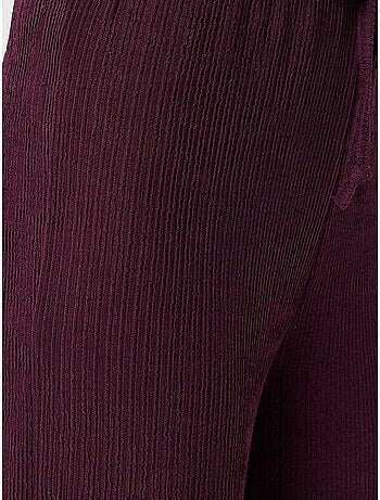 Pantalon large texturé taille haute istanbul