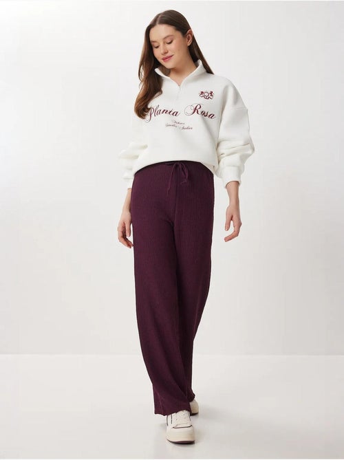 Pantalon large texturé taille haute istanbul - Kiabi Pantalon large texturé taille haute istanbul - Kiabi