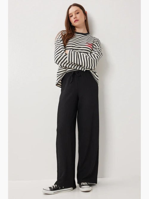 Pantalon large texturé taille haute istanbul - Kiabi Pantalon large texturé taille haute istanbul - Kiabi
