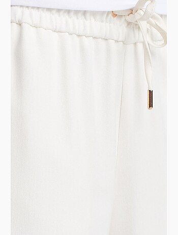 Pantalon large tissé à taille à cordon dilvin