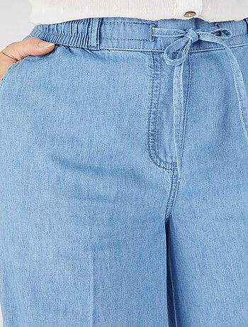 Pantalon large tissu chambray - Damart