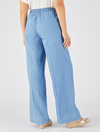 Pantalon large tissu chambray - Damart