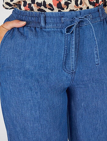 Pantalon large tissu chambray - Damart