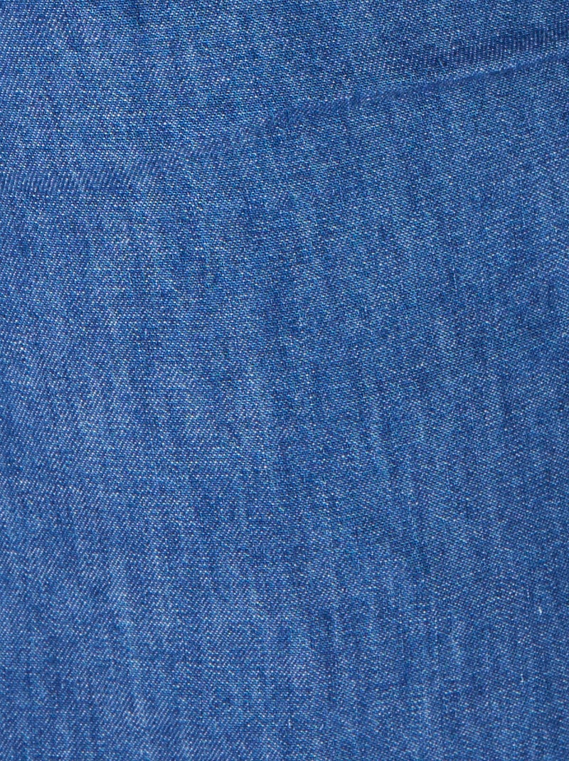 Pantalon large tissu chambray - Damart Bleu denim - Kiabi