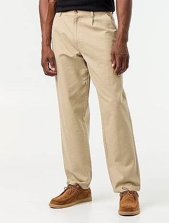 Pantalon large uni forme relax