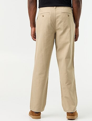 Pantalon large uni forme relax