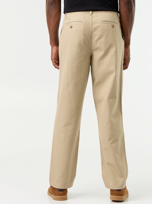 Pantalon large uni forme relax - Kiabi