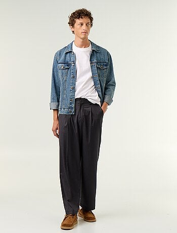 Pantalon large uni