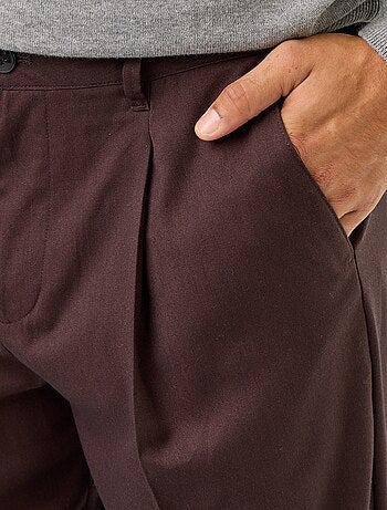 Pantalon large uni