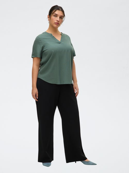 Pantalon large uni - Kiabi