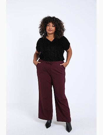 Pantalon large uni